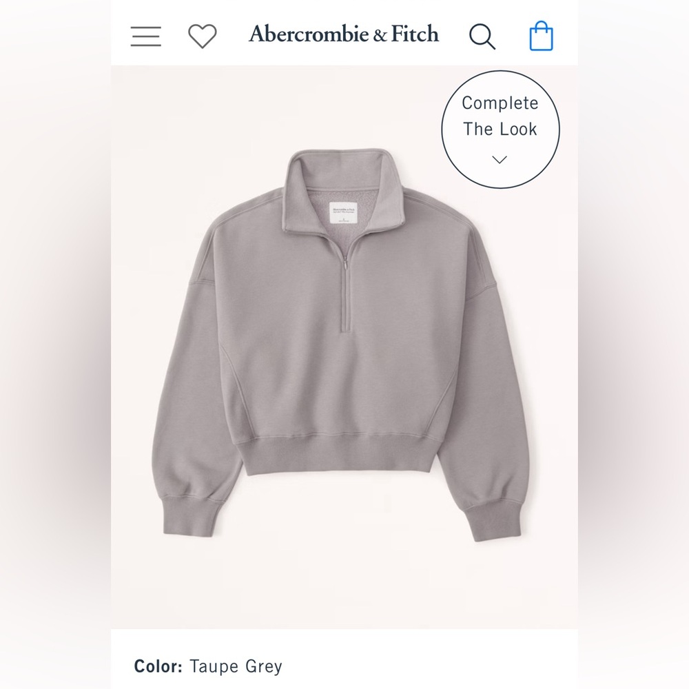 Abercrombie Essential Sunday Half-Zip sweatshirt